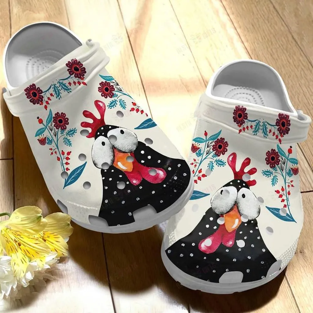 Beautiful Chicken Crocs, Personalized Crocs Classic Clogs