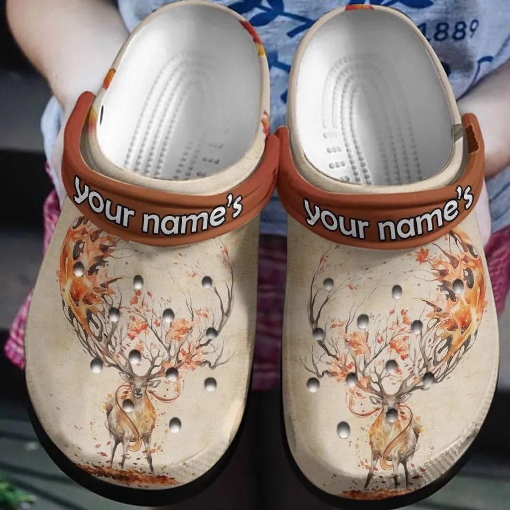 Beautiful Horn Personalized Crocs Clog Shoe Birthday Gift For Men Women