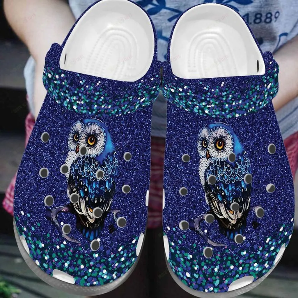 Beautiful Owl Crocs, Personalized Crocs Classic Clogs