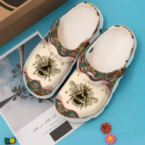 Bee Mandala Crocs Classic Clogs