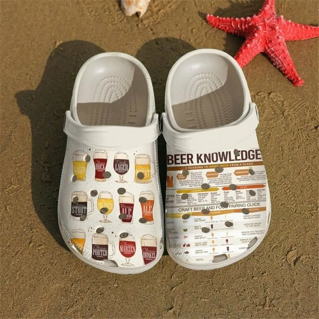 Beer Knowledge 102 Gift For Lover Rubber Crocs Clog