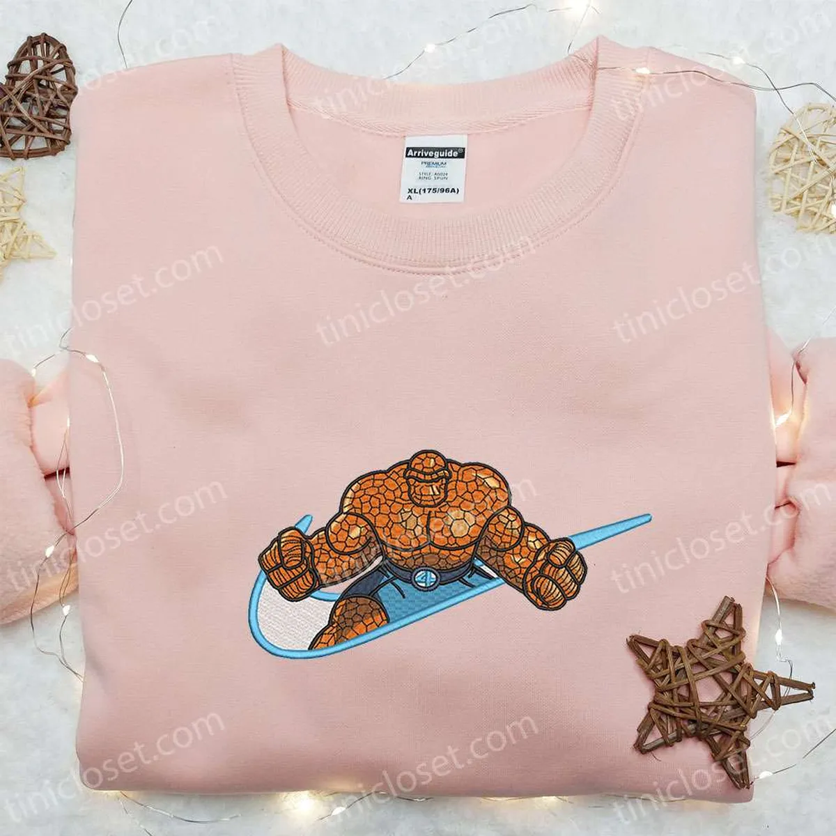 Ben Grimm x Swoosh Embroidered Hoodie, Marvel Cinematic Universe Emboidered Shirt, Best Gift Ideas for Family