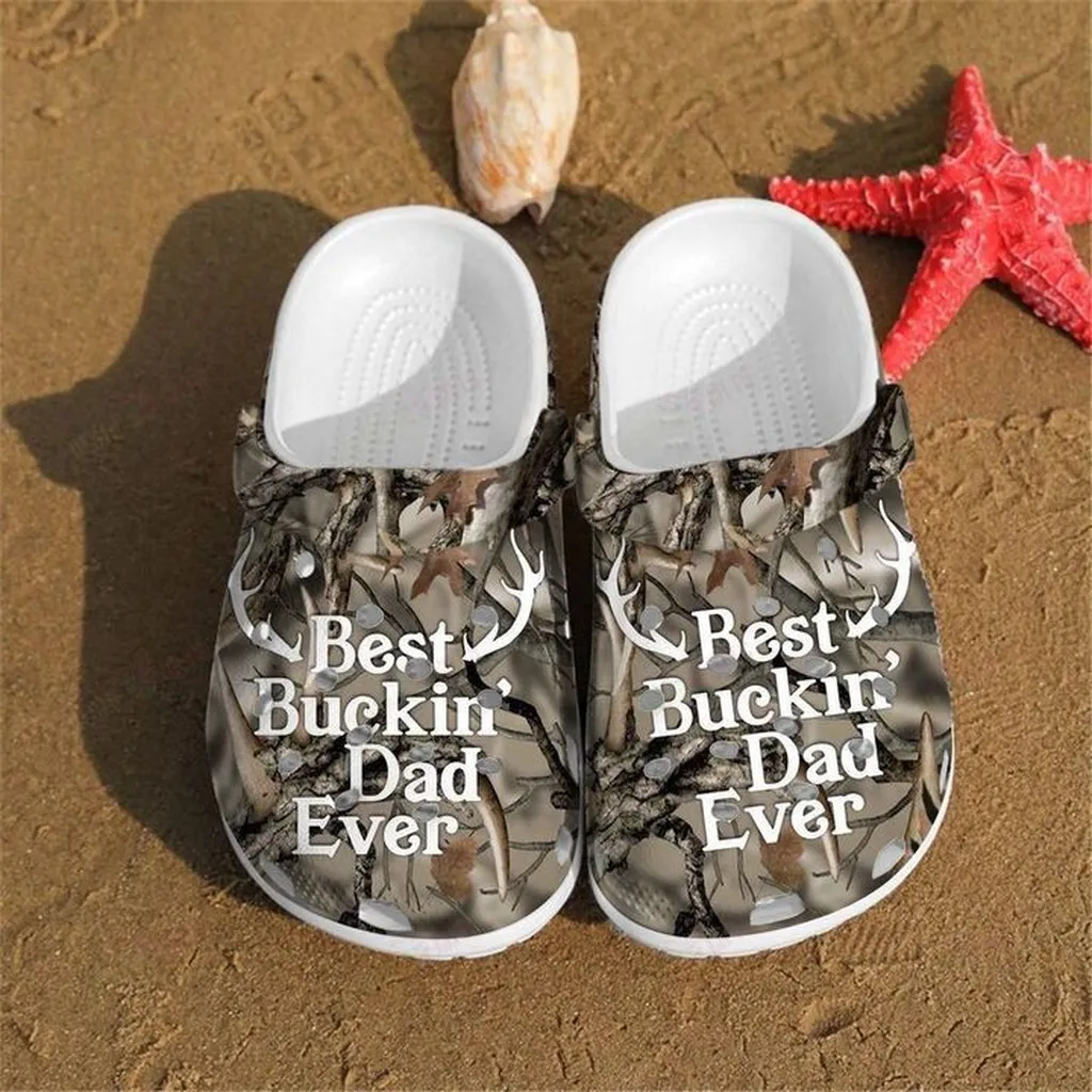 Best Buckin Dad Ever Crocs, Personalized Crocs Classic Clogs