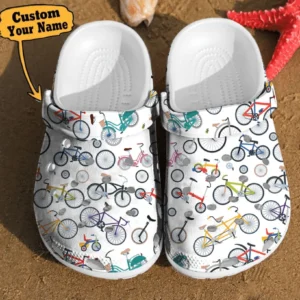 Bicycle Crocs - Bicycle Gift For Cyclist Pattern Birthday Gifts Clog