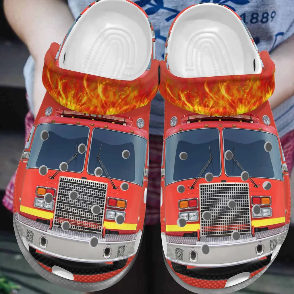 Big Fire Truck Fan Croc