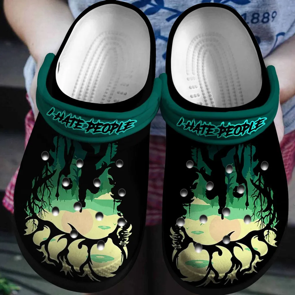 Bigfoot I Hate People Monster For Mens And Womens Gift For Fan Classic Water Rubber Crocs Clog