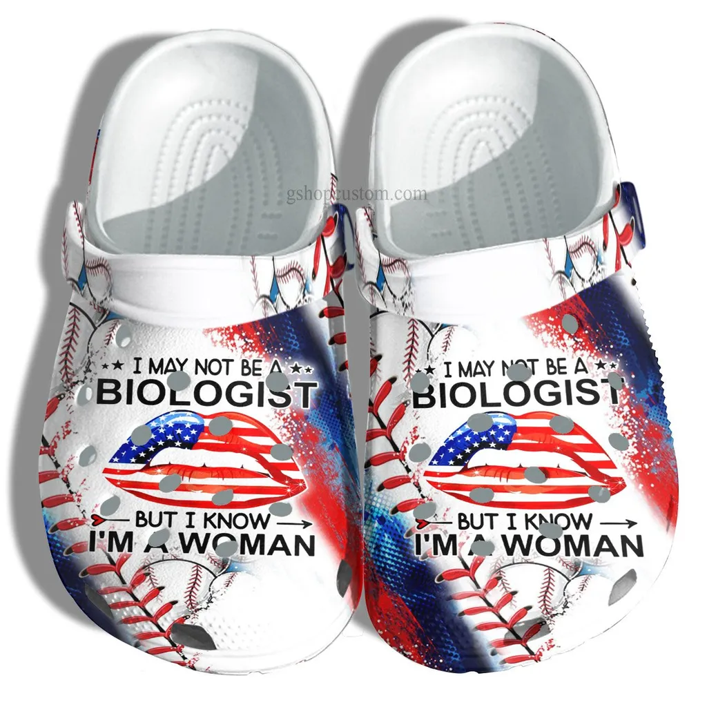 Biologist Woman Baseball Lover Croc