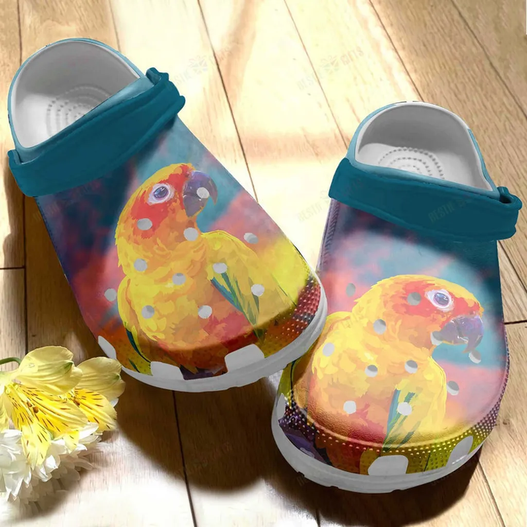 Bird Parrot Portrait Parrot Crocs Classic Clogs