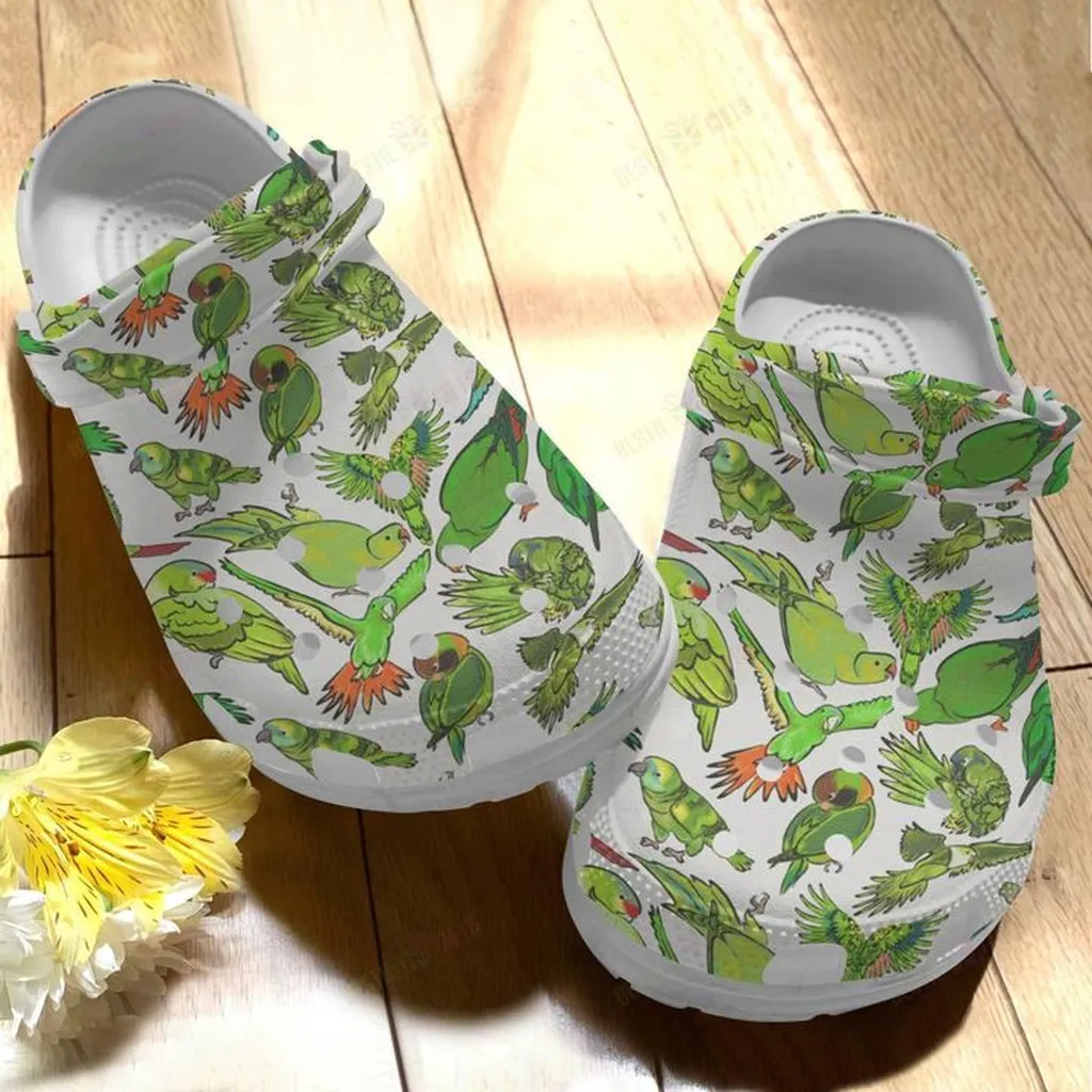 Bird Parrot V1 Crocs, Personalized Crocs Classic Clogs