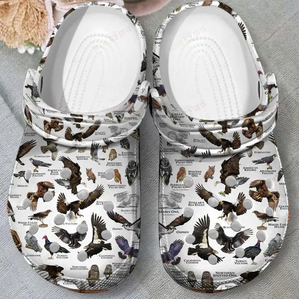 Birds Of Prey Crocs, Personalized Crocs Classic Clogs