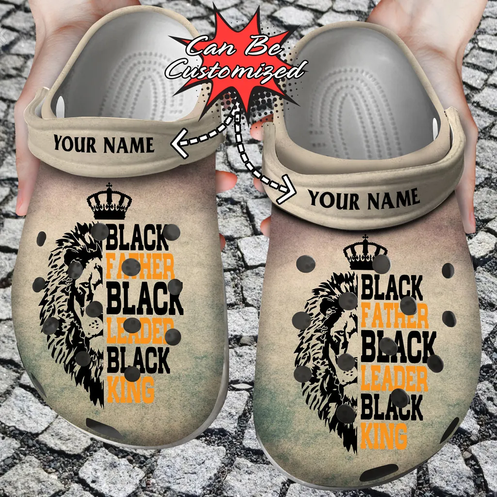 Black Father Black Leader Black King Crocs Clog