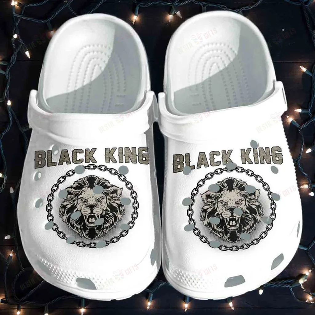 Black King Lion Black Father Crocs Classic Clogs