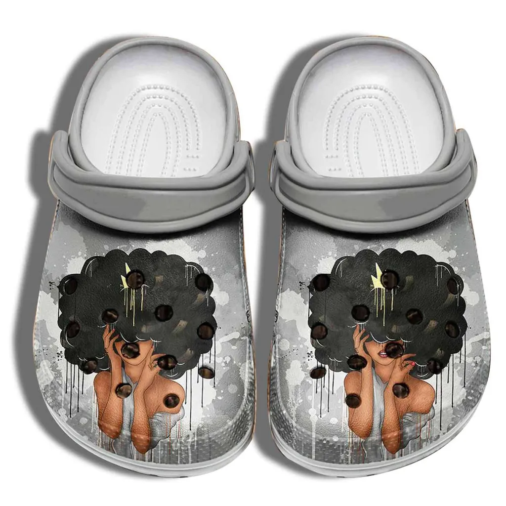 Black Queen Girl Crocs Crocband Clog