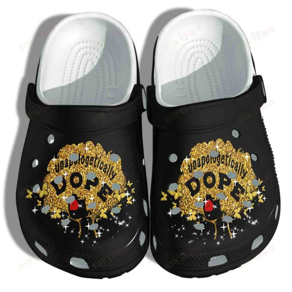 Black Woman Unapologetically Dope Crocs Classic Clogs