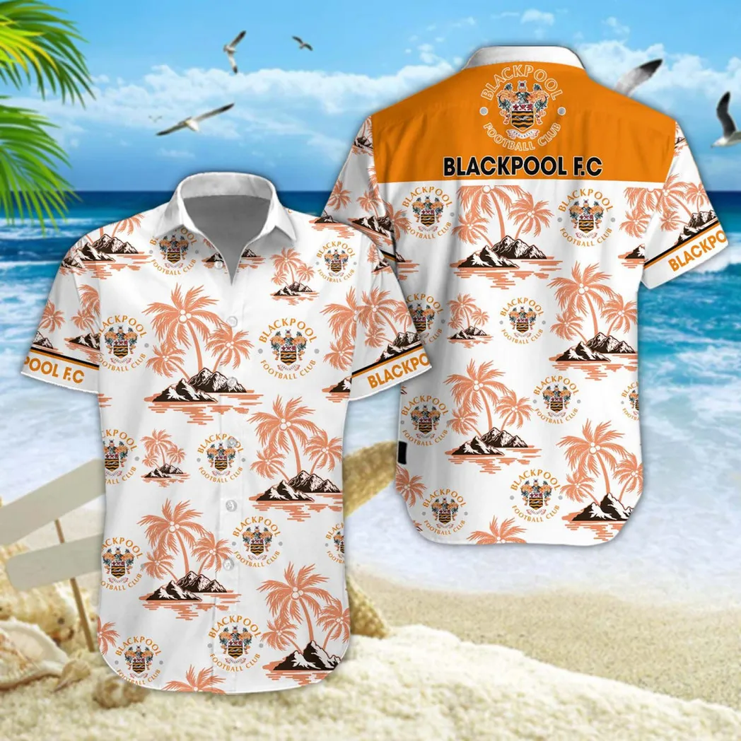 Blackpool F.C Hawaiian Shirt Style Classic Oversized Hawaiian