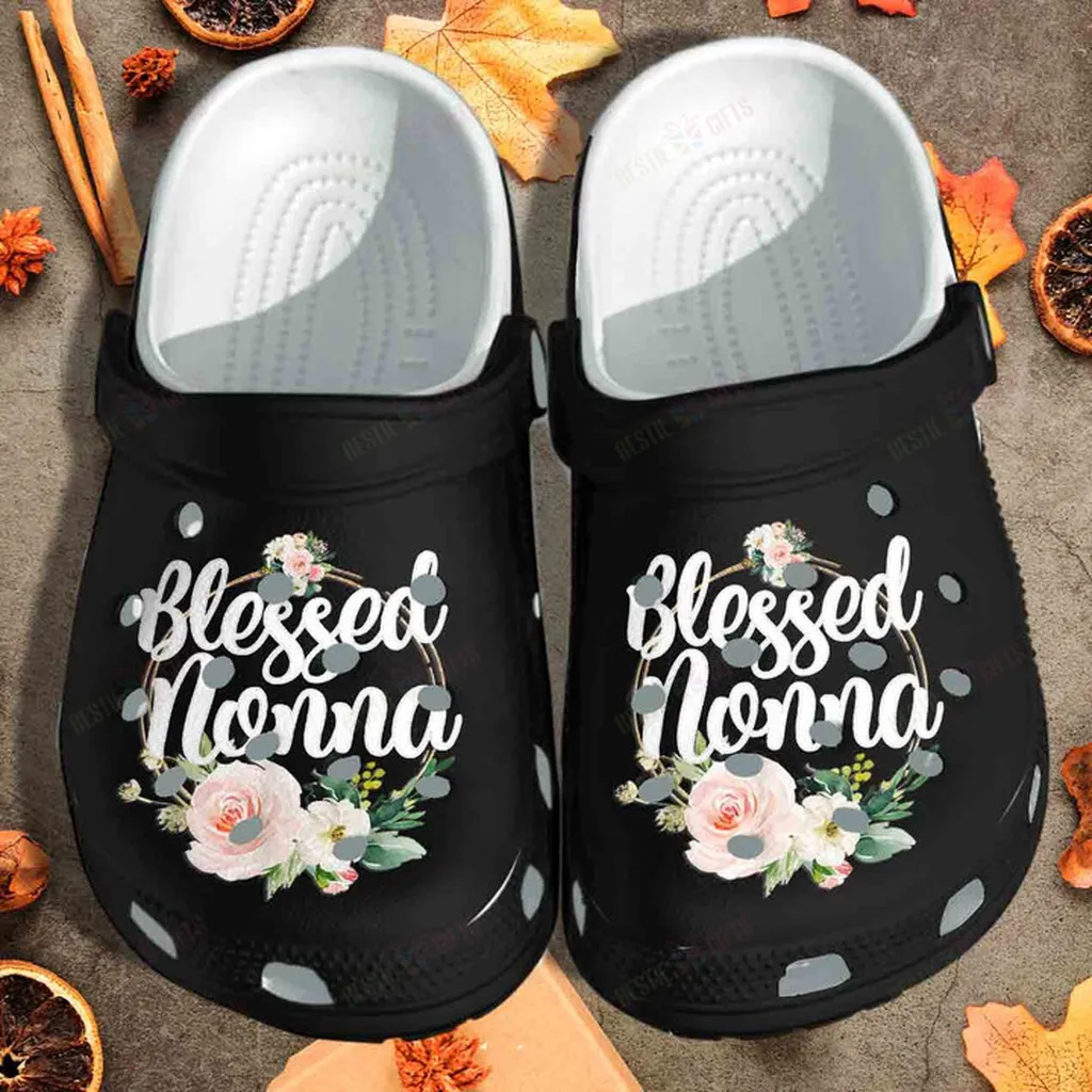 Blesses Nonna Flower Crocs Classic Clogs