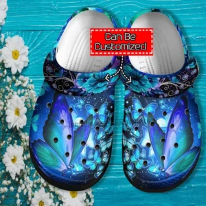 Blue Butterfly Miracle Crocs