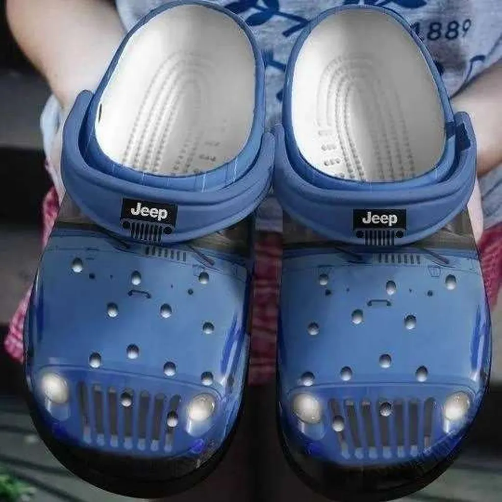 Blue Jeep Crocs Crocband Clog