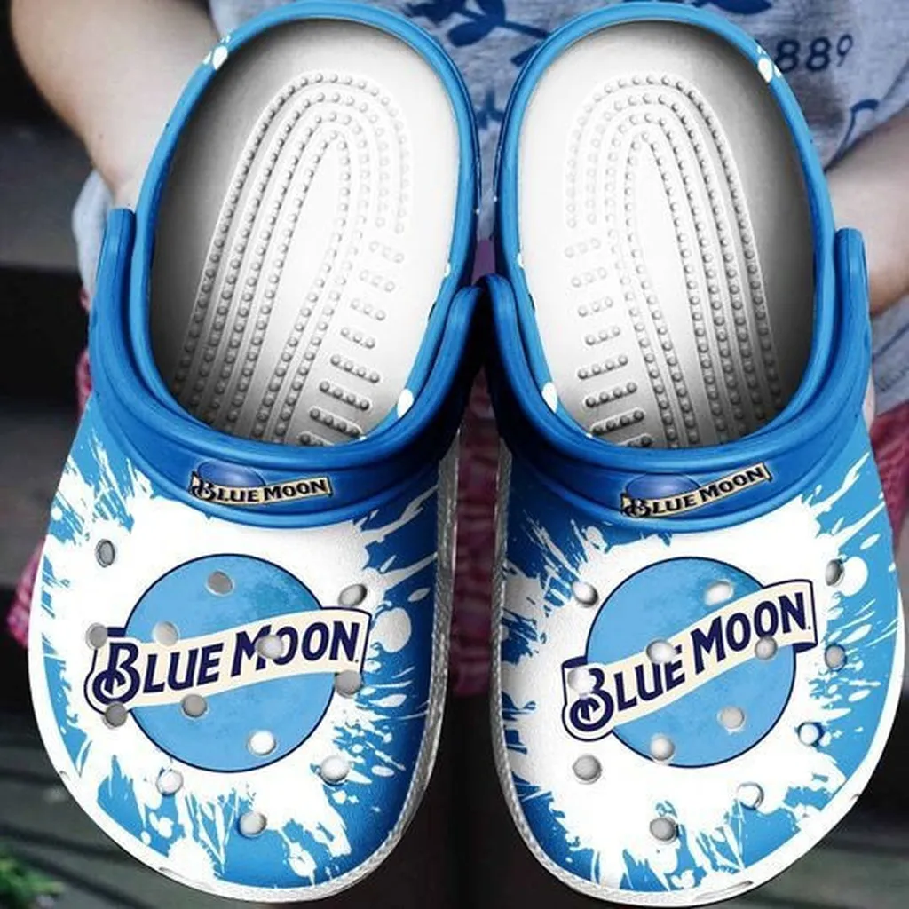 Blue Moon Beer Drink Gift Rubber Crocs Clog