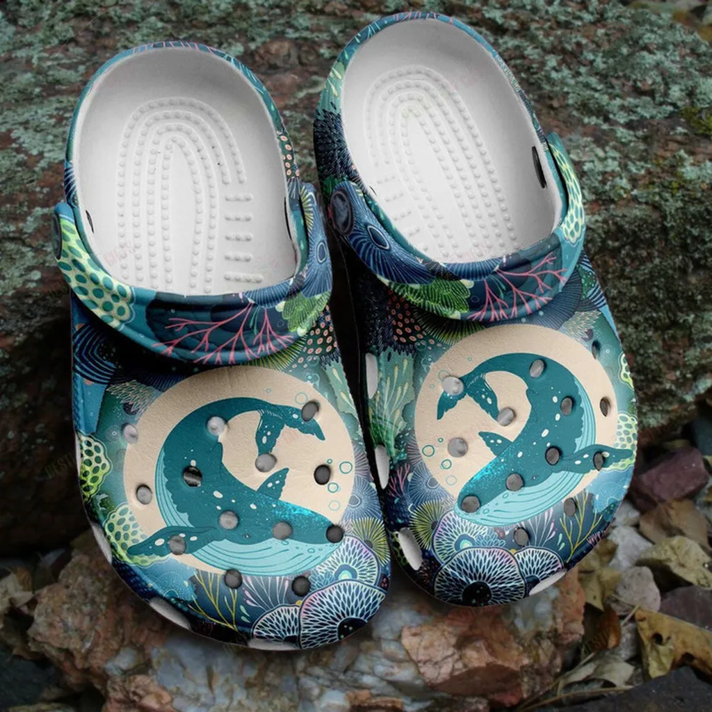 Blue Whale Graphic Crocs Classic Clogs