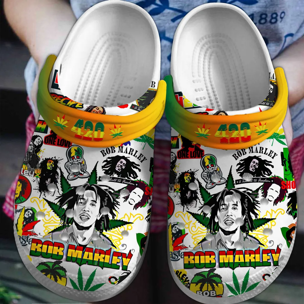 Bob Marley Music Crocs Clogs