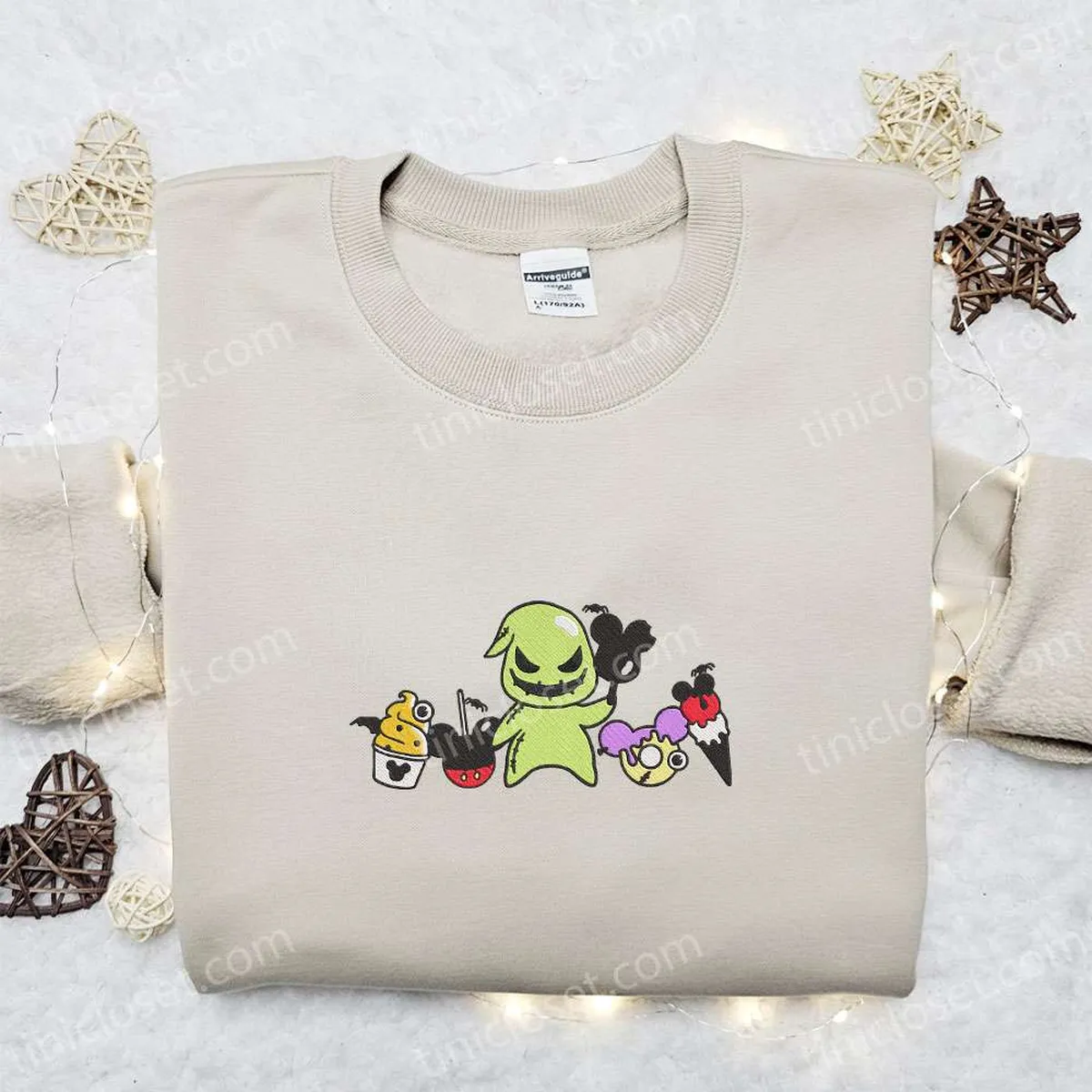 Boogie Oogie Snack Grinch Embroidered Sweatshirt, Halloween Embroidered Shirt, Best Halloween Gift Ideas