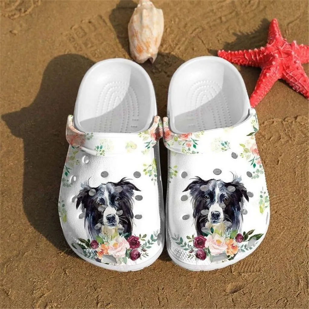 Border Collie Crocs Classic Clogs