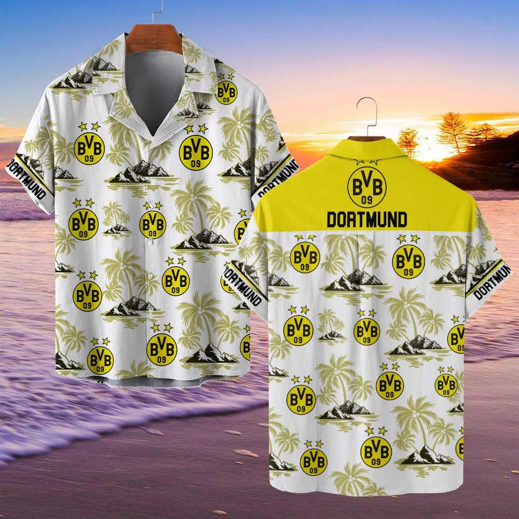 Borussia Dortmund Hawaiian Shirt Style Classic Oversized Hawaiian