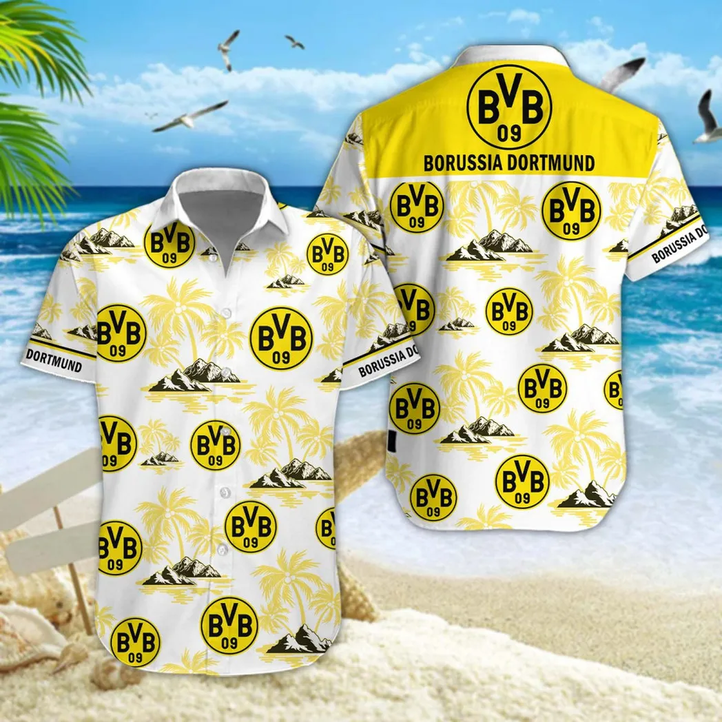 Borussia Dortmund II Hawaiian Shirt Style Classic Oversized Hawaiian, Unisex Hawaiian Shirt