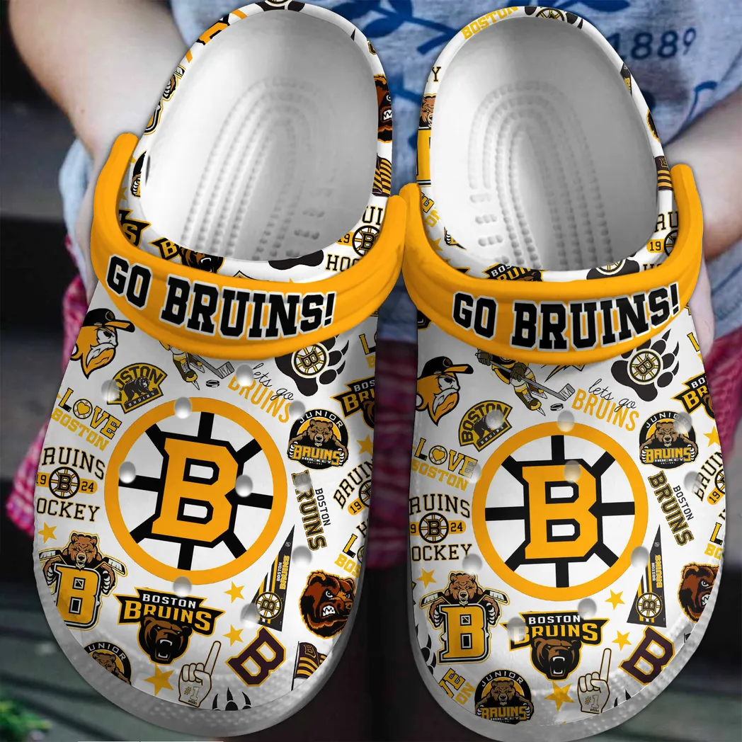 Boston Bruins NHL Sport Crocs Clogs