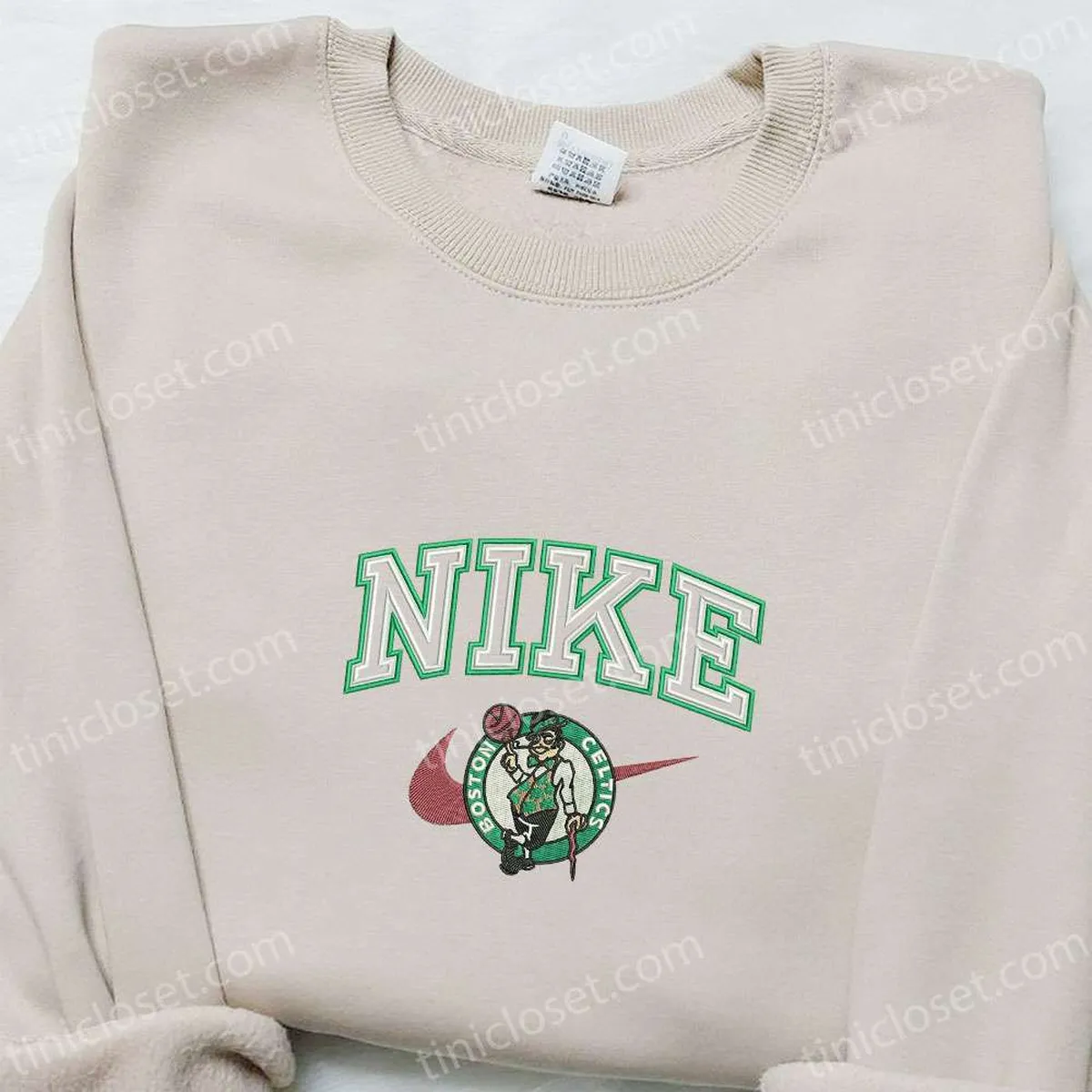 Boston Celtics x Nike Embroidered Shirt, Sports Embroidered Hoodie, Best Gift Ideas For Family