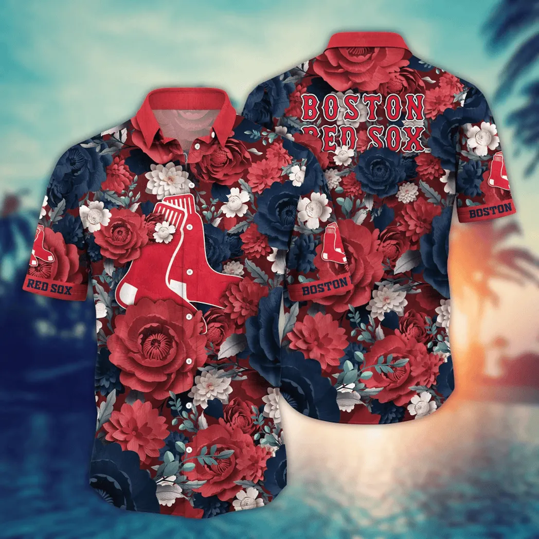 Boston Red Sox MLB Flower Aloha Hawaiian Shirt, Custom Summer Football Shirts VPHWA2451154868