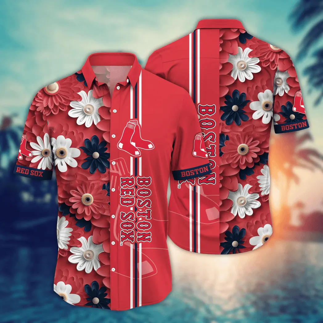 Boston Red Sox MLB Flower Aloha Hawaiian Shirt, Summer Football Shirts VPHWA2451154730