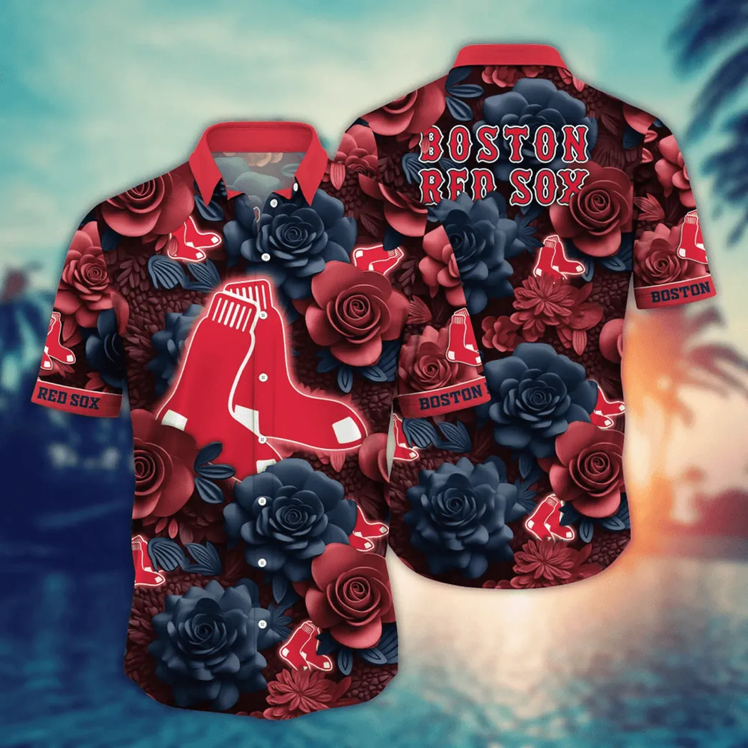 Boston Red Sox MLB Flower Aloha Hawaiian Shirt, Summer Football Shirts VPHWA2451154980