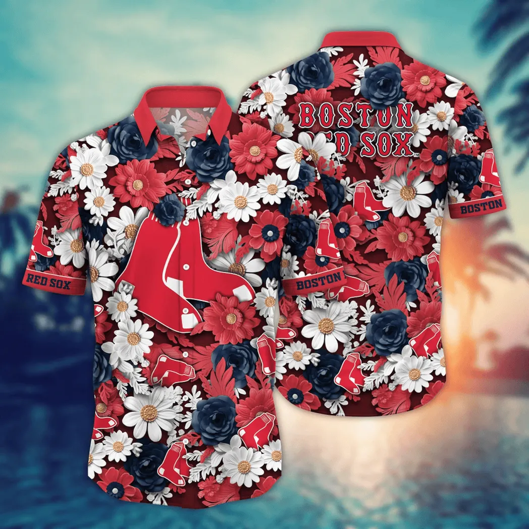 Boston Red Sox MLB Flower Aloha Hawaiian Shirt, Summer Football Shirts VPHWA2451154995