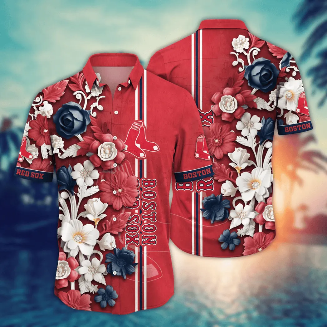 Boston Red Sox MLB Flower Aloha Hawaiian Shirt, Summer Football Shirts VPHWA2451155008