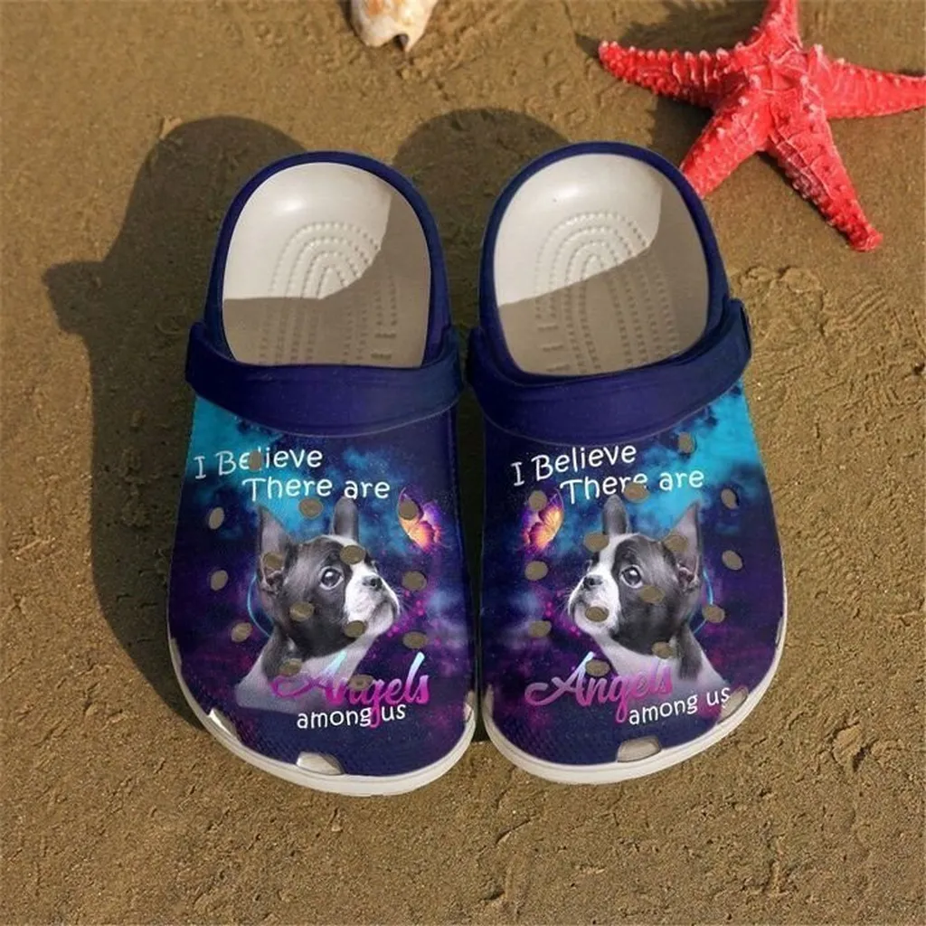 Boston Terrier Angels Among Us Crocs Classic Clogs