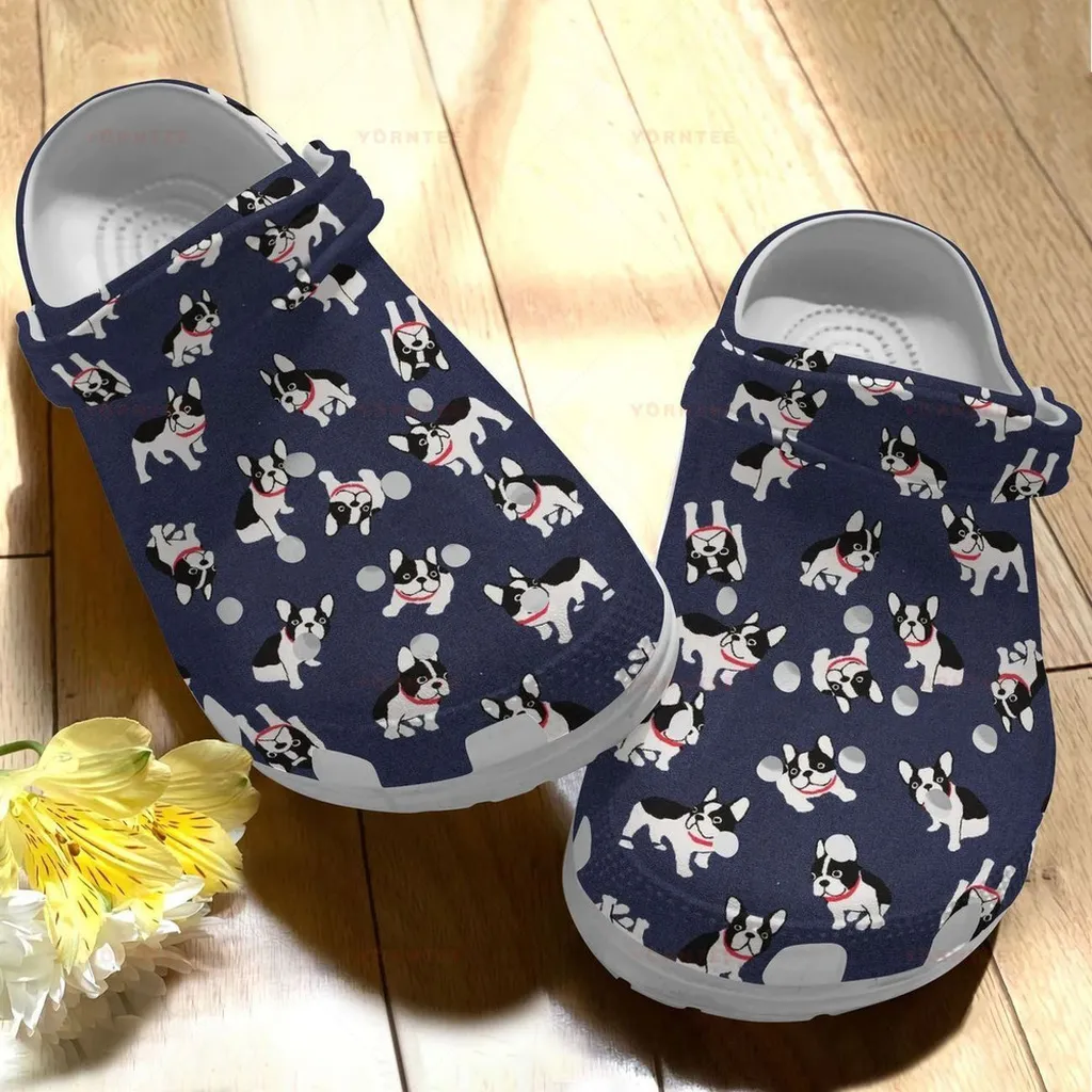 Boston Terrier Lovers Fashion Style 2 Gift For Lover Rubber Crocs Clog