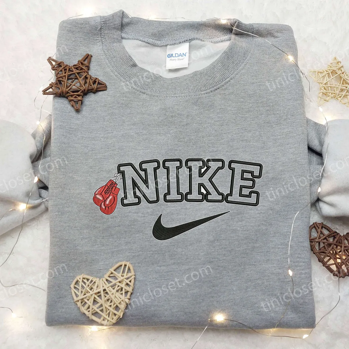 Boxing Gloves Nike Embroidered Shirt, Custom Nike Embroidered Shirt, Inspired Nike Embroidered Shirt