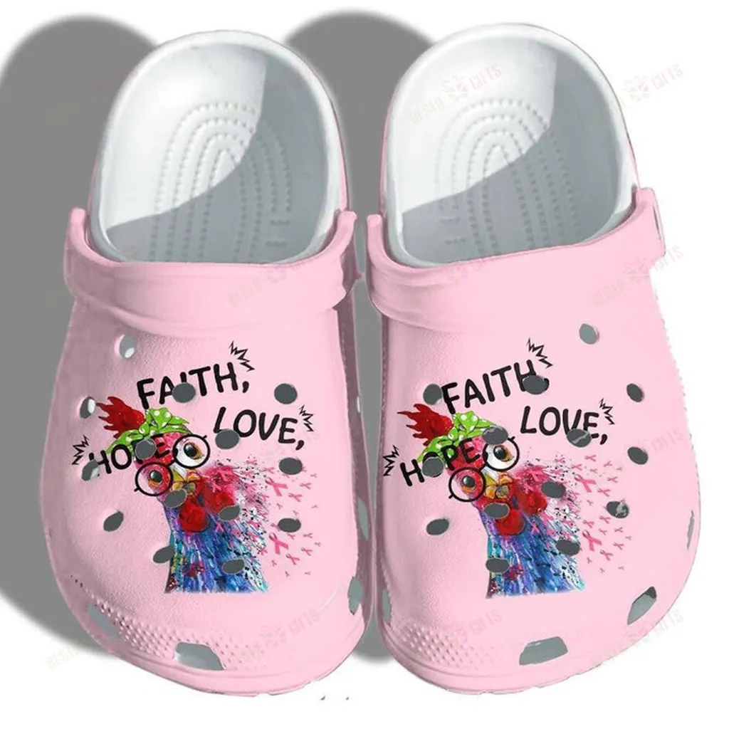 Breast Cancer Awareness Chicken Crocs Classic Clogs