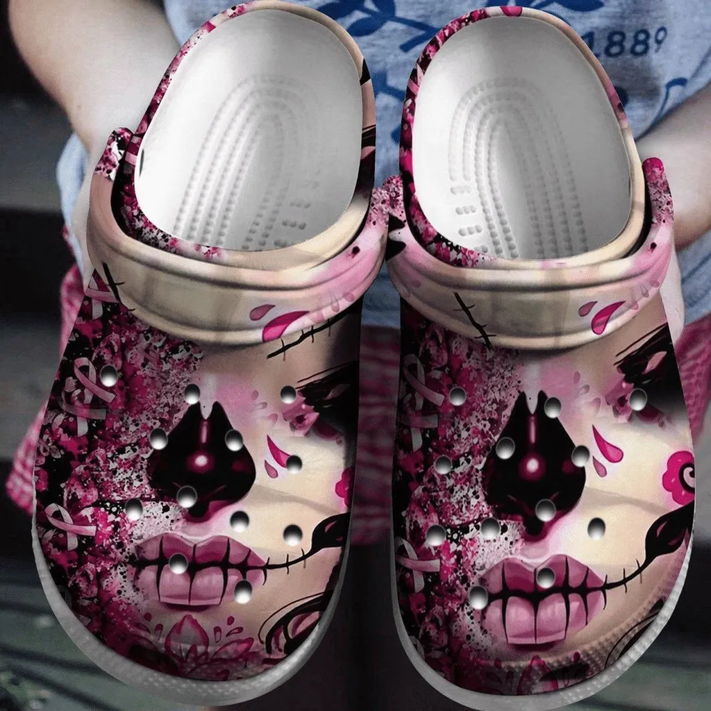 Breast Cancer Rubber Crocs Clog