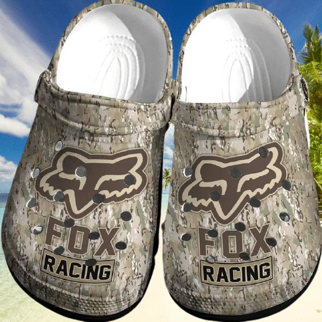 Brown Camouflage Fox Clogs