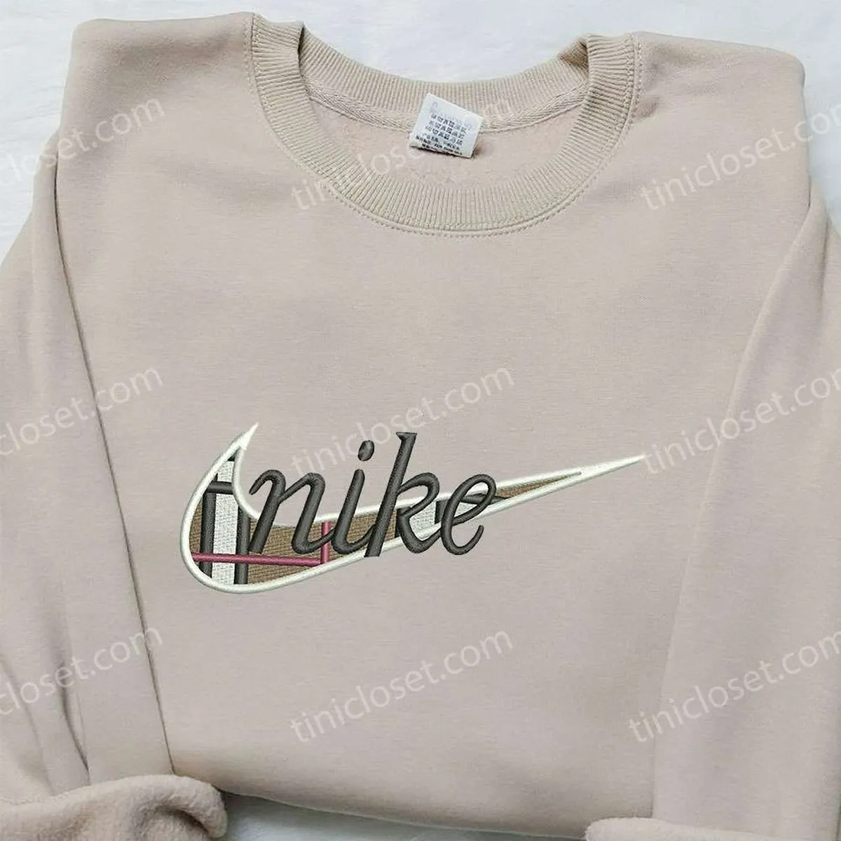 Burberry x Nike Swoosh Embroidered Hoodie, Nike Inspired Embroidered Shirt, Best Birthday Gift Ideas