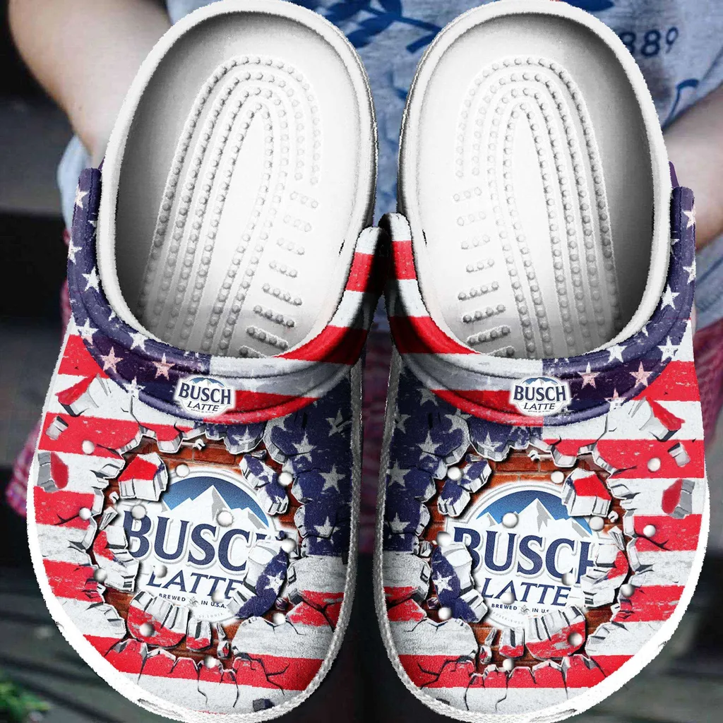 Busch Latte America Flag Busch Light Beer Crocs Crocband Clog