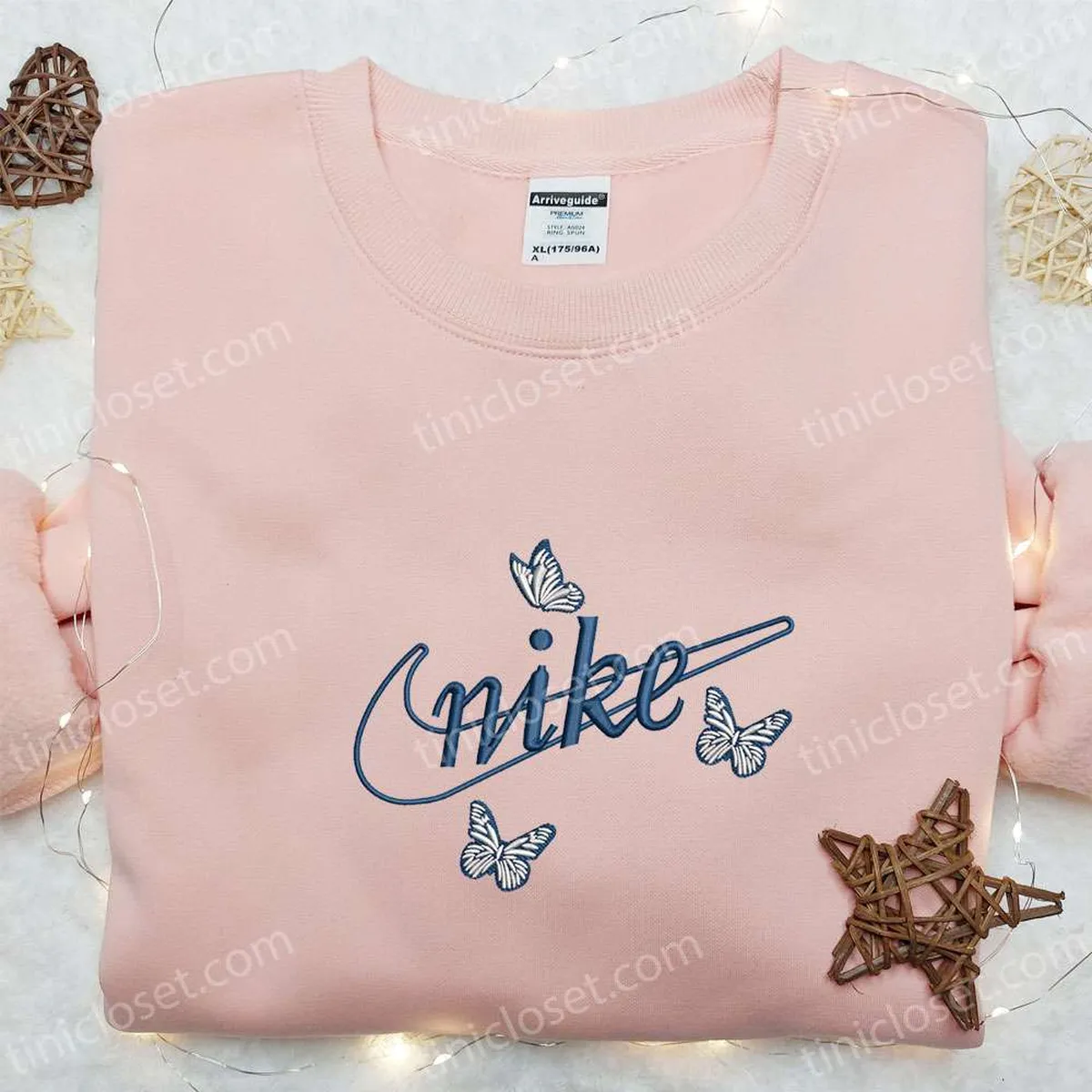 Butterflies x Nike Embroidered Shirt, Animal Embroidered Hoodie, Best Gifts For Family