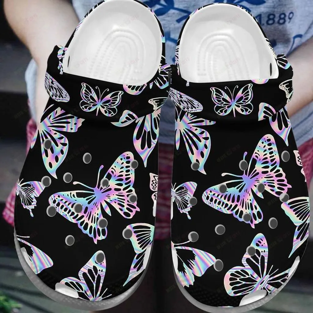 Butterfly Bling Crocs, Personalized Crocs Classic Clogs