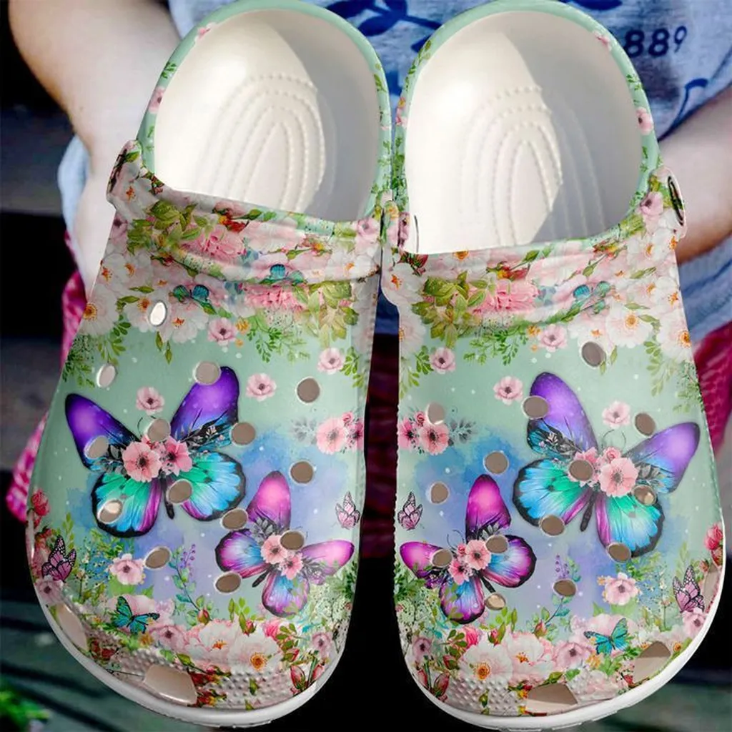 Butterfly Couple Crocs Clog