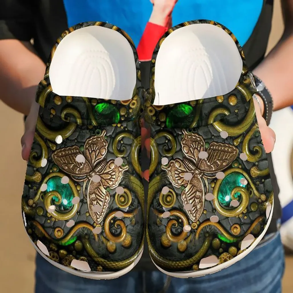 Butterfly Emerald Crocs Clog