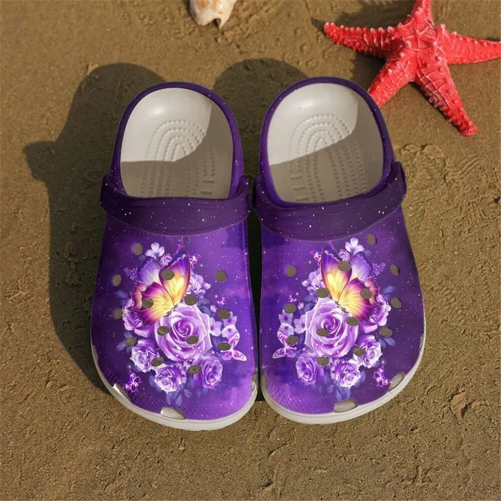 Butterfly Floral Crocs Clog