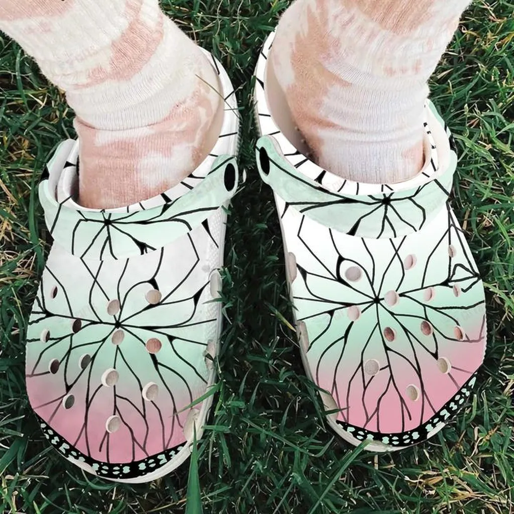 Butterfly Kochou Kimono Crocs, Personalized Crocs Classic Clogs